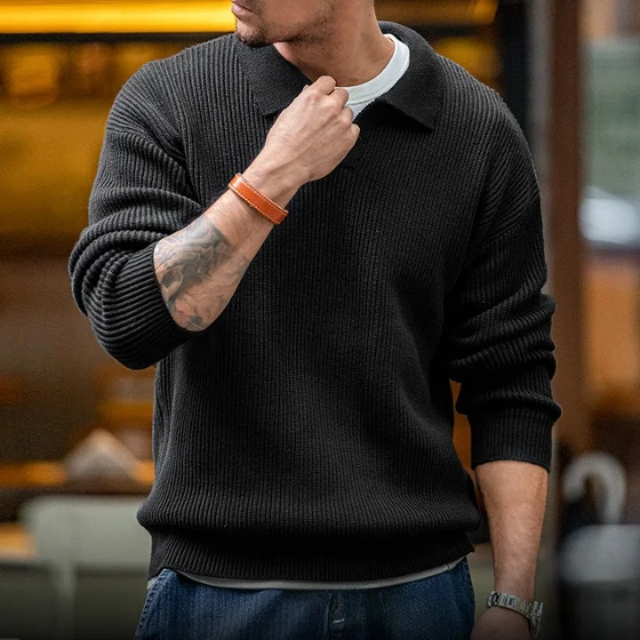 Vintage Wollpullover mit Rundhalsausschnitt