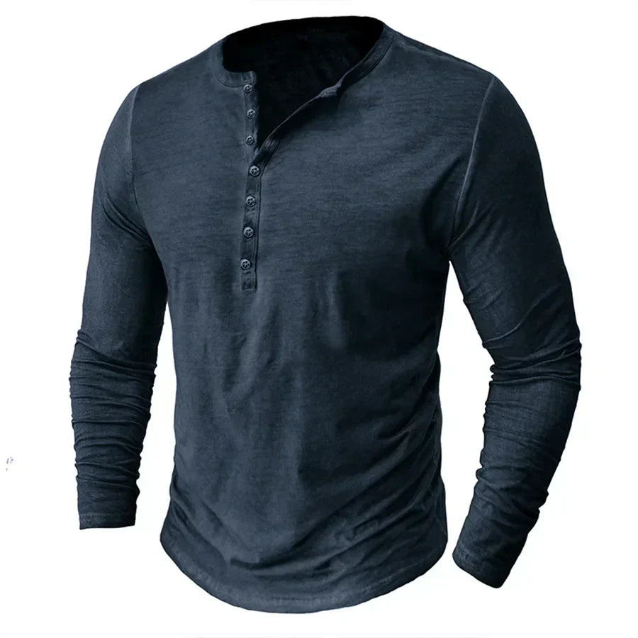 Langärmliges Henley-Shirt