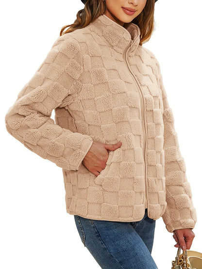 Eleganter karierter Mantel