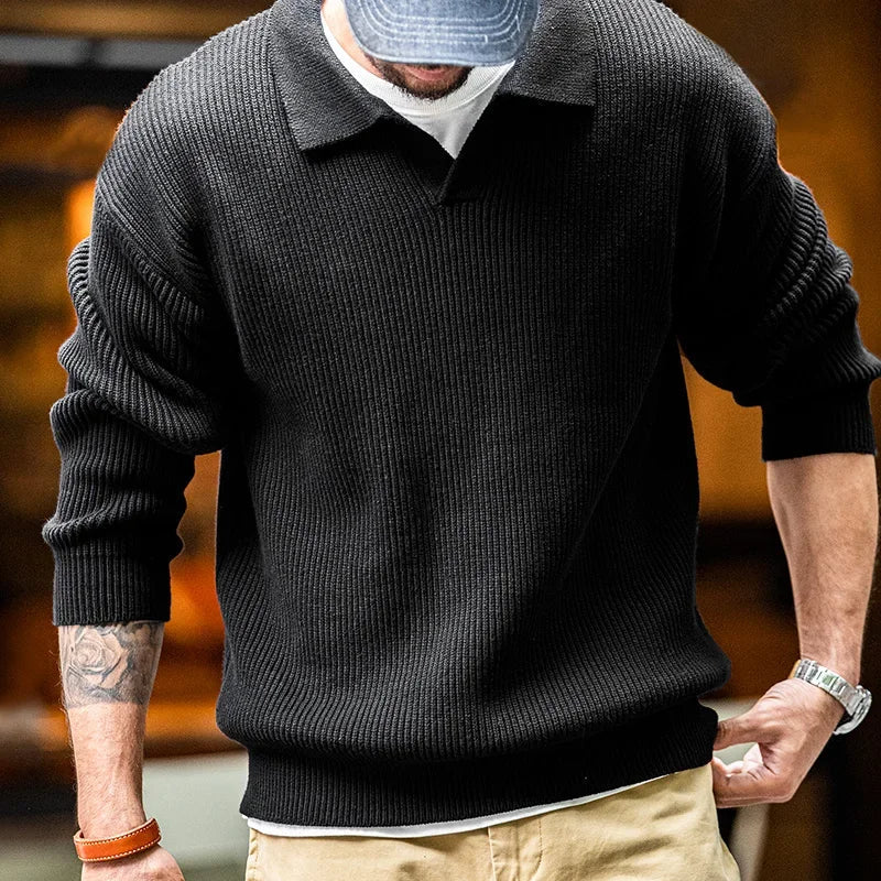 Vintage Wollpullover mit Rundhalsausschnitt