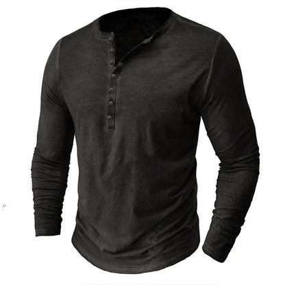 Langärmliges Henley-Shirt