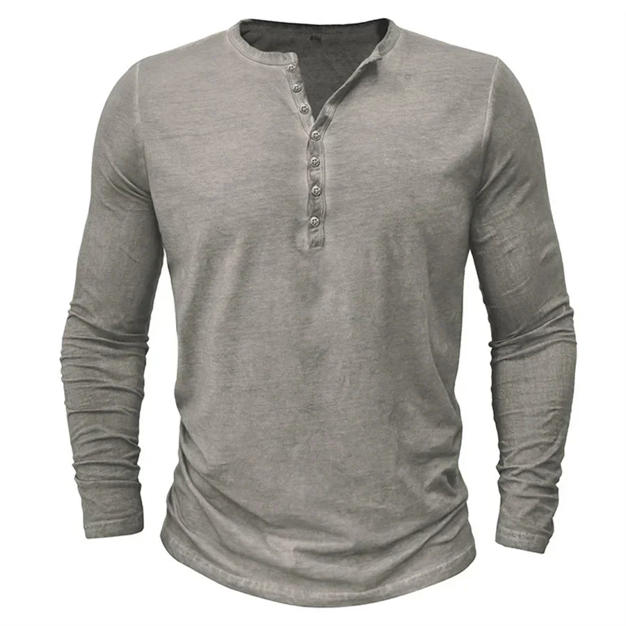 Langärmliges Henley-Shirt