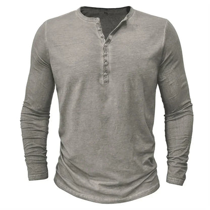 Langärmliges Henley-Shirt
