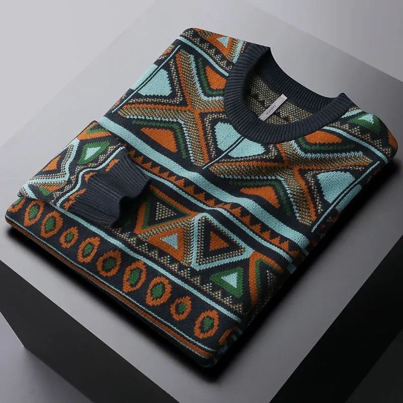Premium Jacquard-Strickpullover