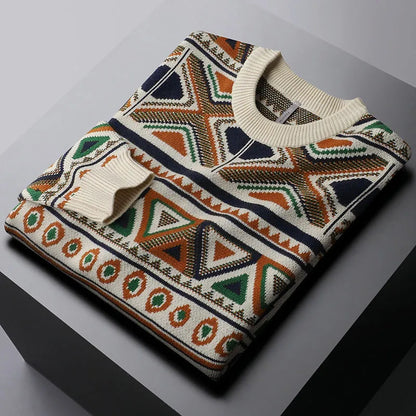 Premium Jacquard-Strickpullover