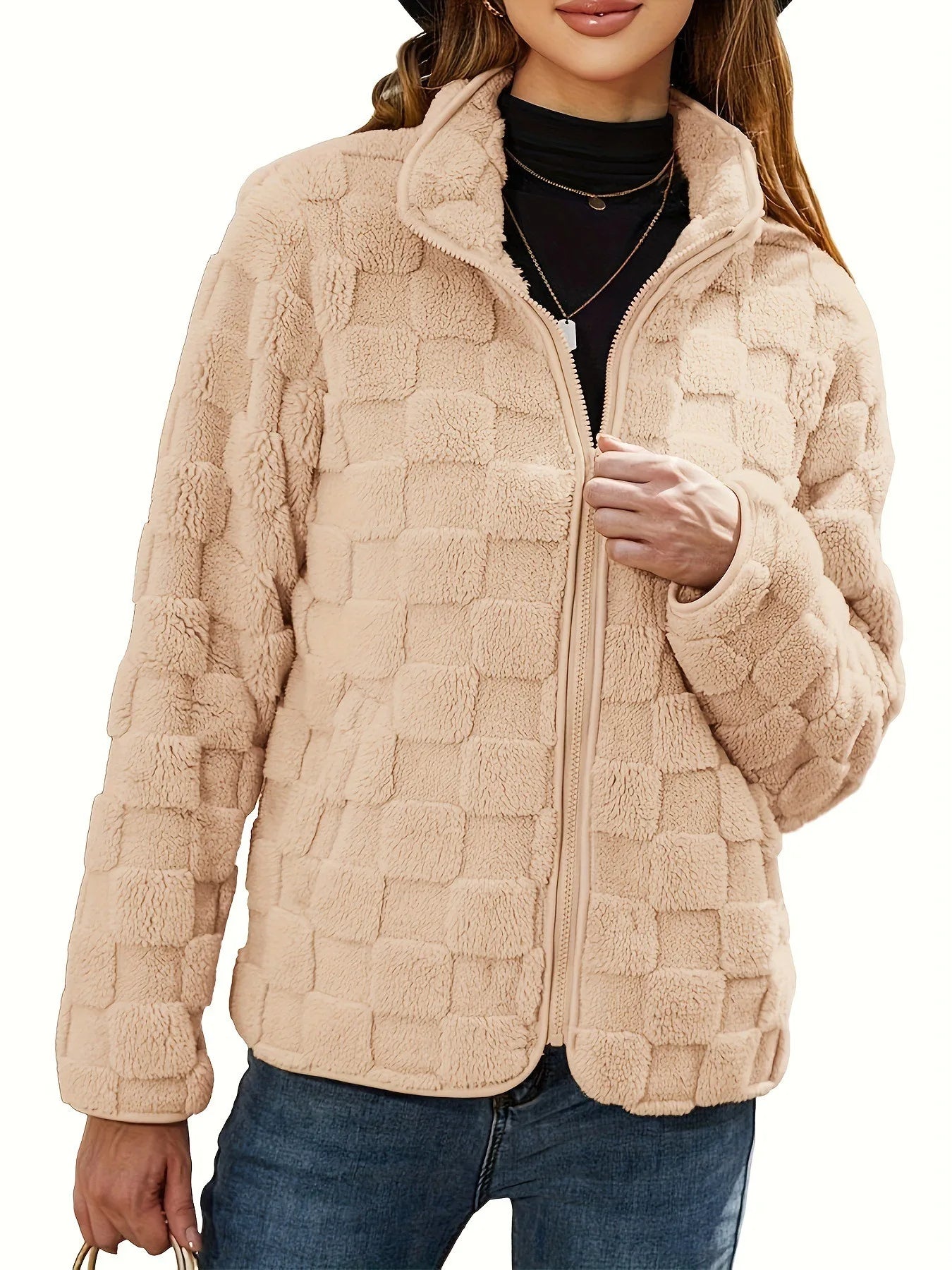 Eleganter karierter Mantel