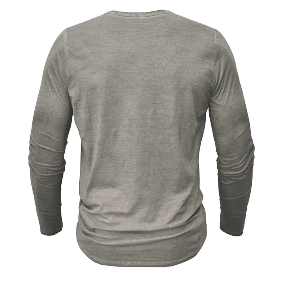 Langärmliges Henley-Shirt