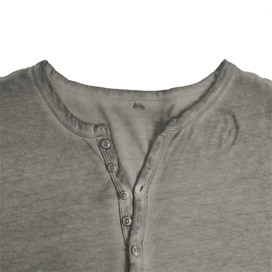 Langärmliges Henley-Shirt