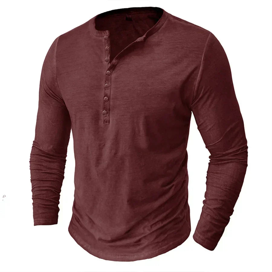 Langärmliges Henley-Shirt