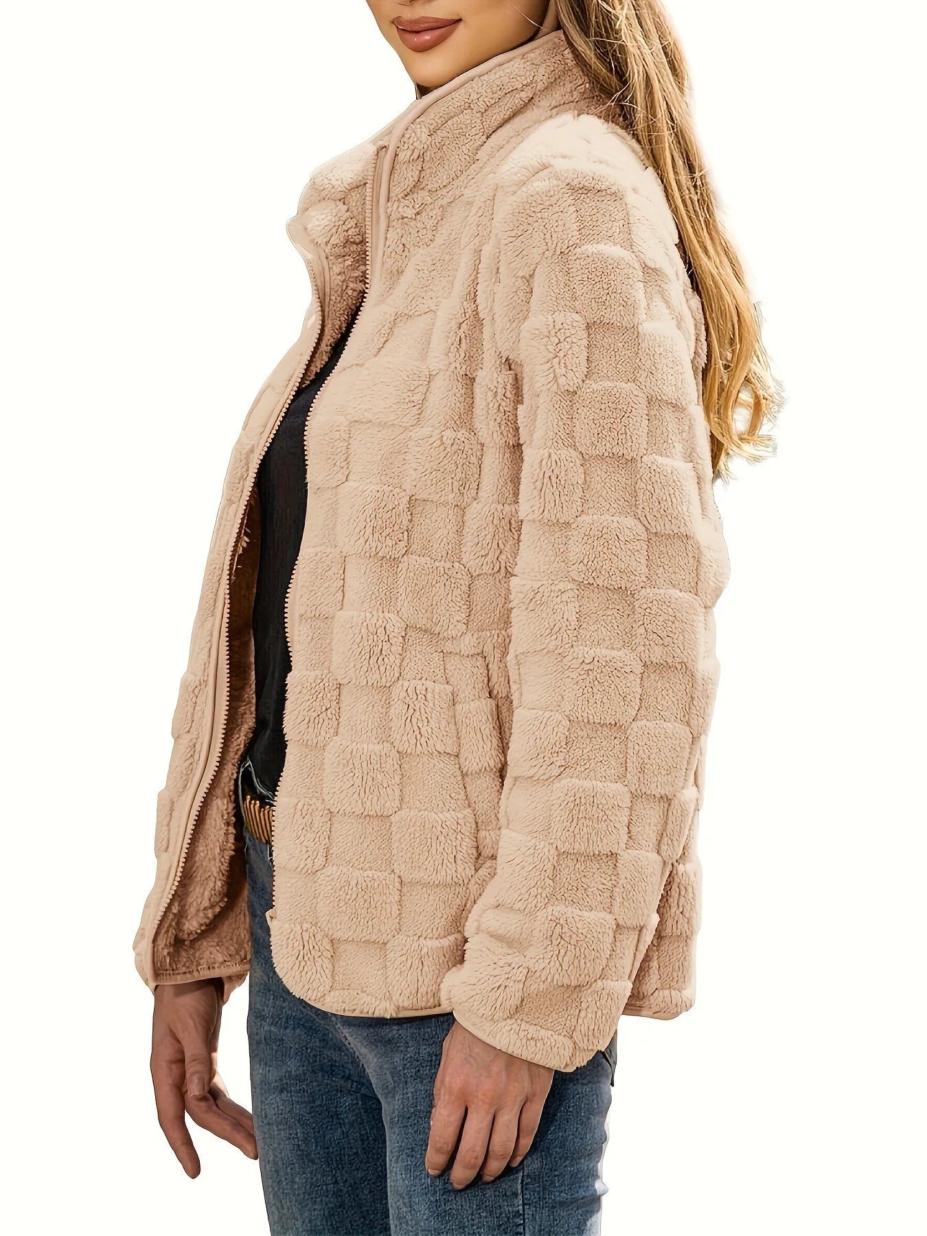 Eleganter karierter Mantel