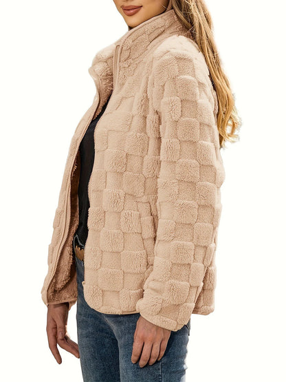 Eleganter karierter Mantel