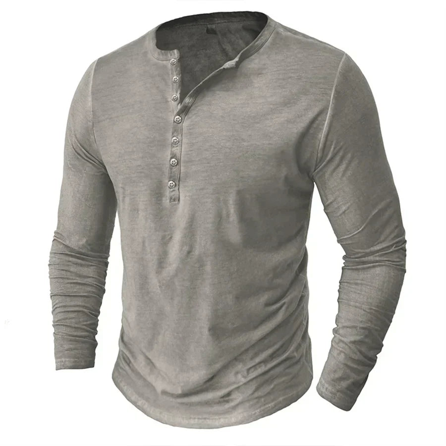 Langärmliges Henley-Shirt