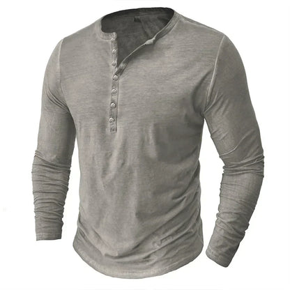 Langärmliges Henley-Shirt