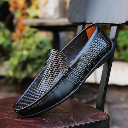 Klassische Mokassins aus Profilleder