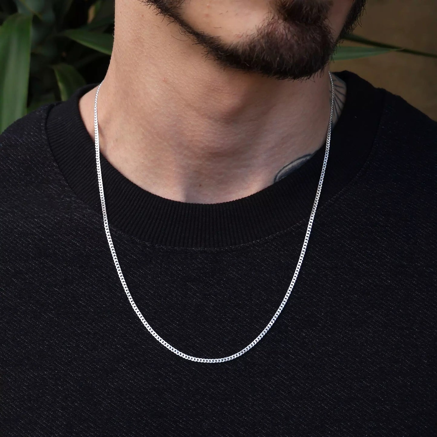 Grumet 2 mm Silberkette und Armband-Set