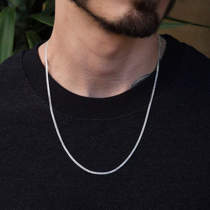 Grumet 2 mm Silberkette und Armband-Set